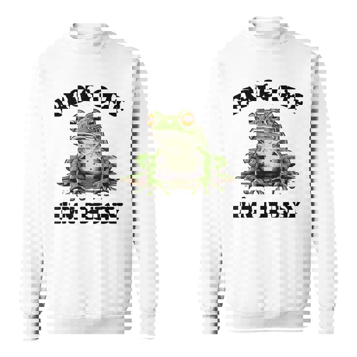 かわいいカエルデザイン スウェットシャツ