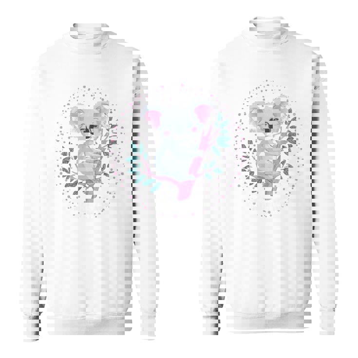 かわいいコアラガール おもしろコアラ 長袖tシャツ スウェットシャツ