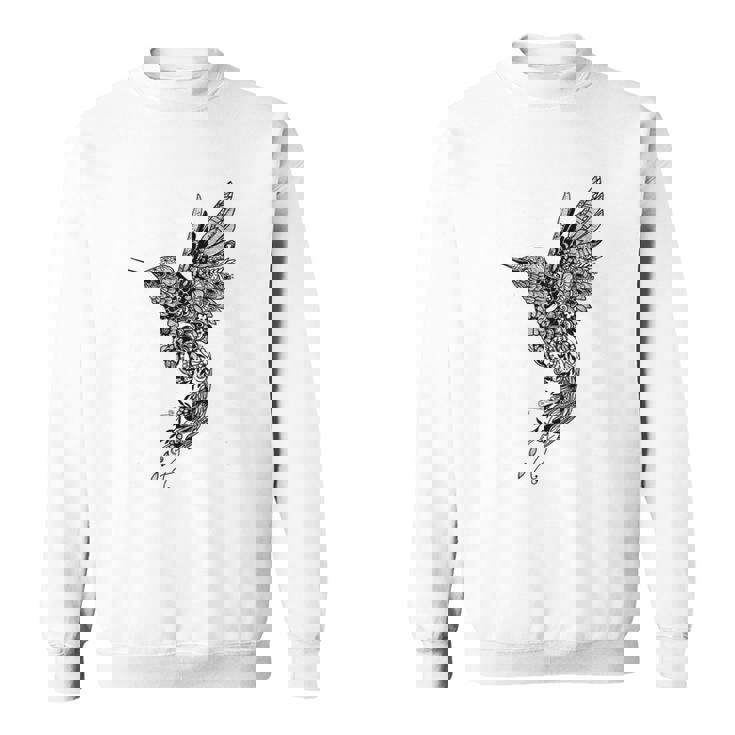 かわいいマンダラ ハチドリ レディース メンズ シャツ スウェットシャツ