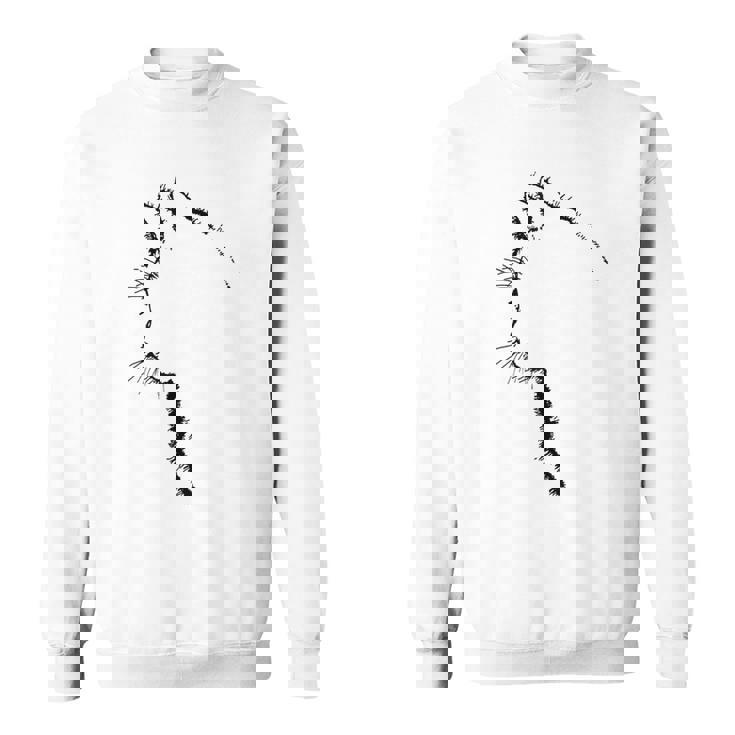 かわいい猫のシルエット スウェットシャツ