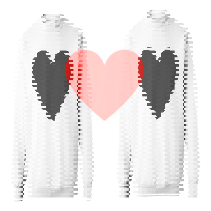 かわいい赤ミニマリスト ハート スウェットシャツ