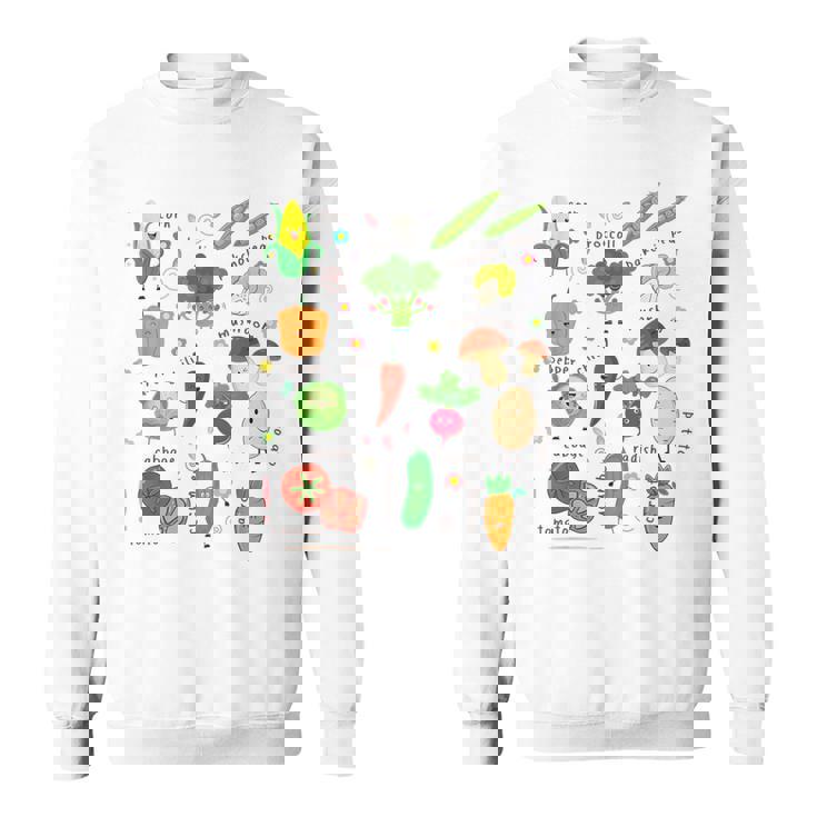 かわいい野菜 かわいい野菜 ヘルシーフード 食べる ビーガン スウェットシャツ