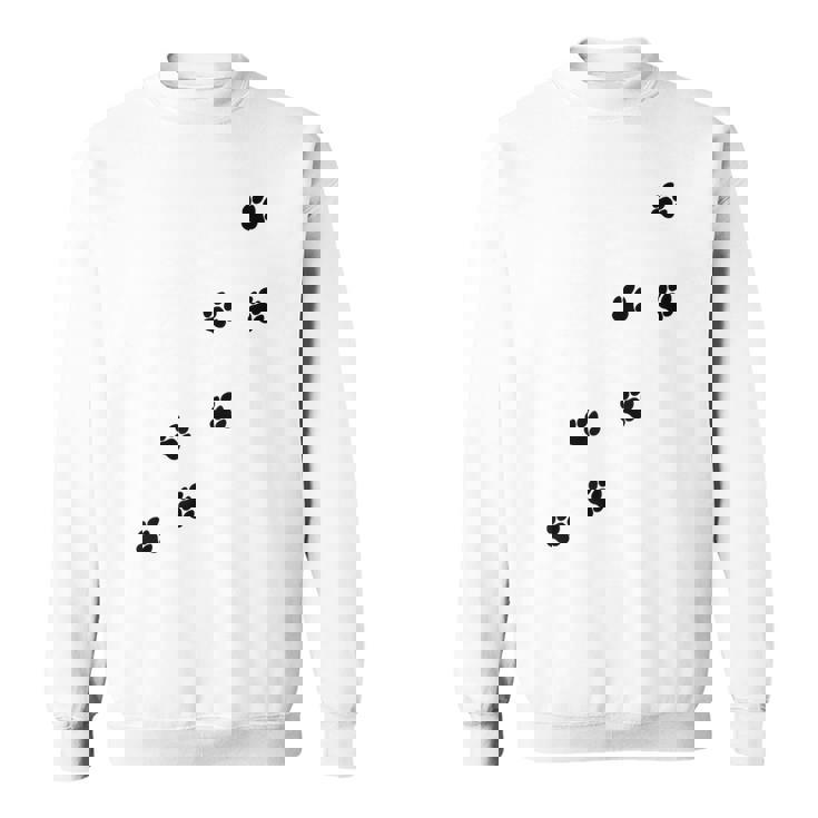 かわいい面白い猫の足跡 スウェットシャツ