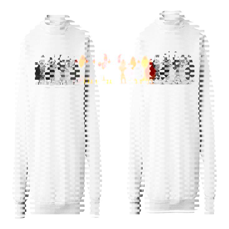 かわいい鶏 洋画 恋 春 パステル スウェットシャツ