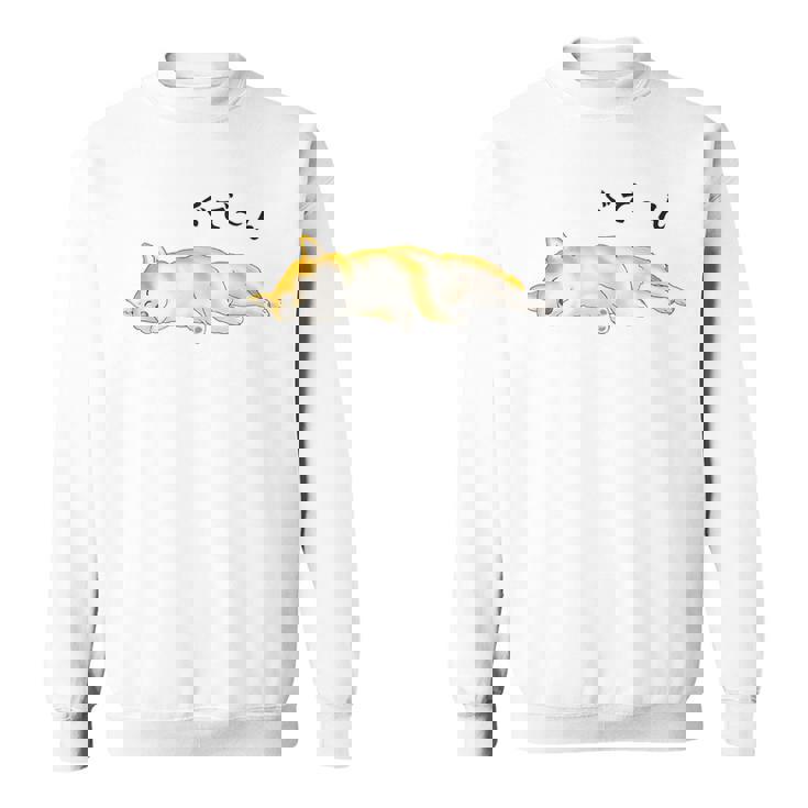 ぐでーんとくつろいでいる柴犬 スウェットシャツ