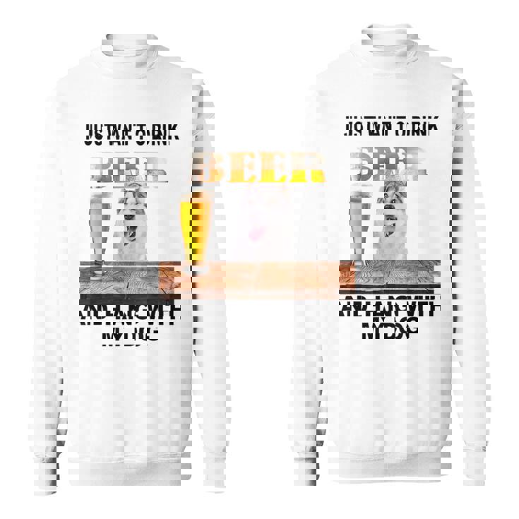 ただビール飲みたい&吊るしw おれのシベリアンハスキー スウェットシャツ