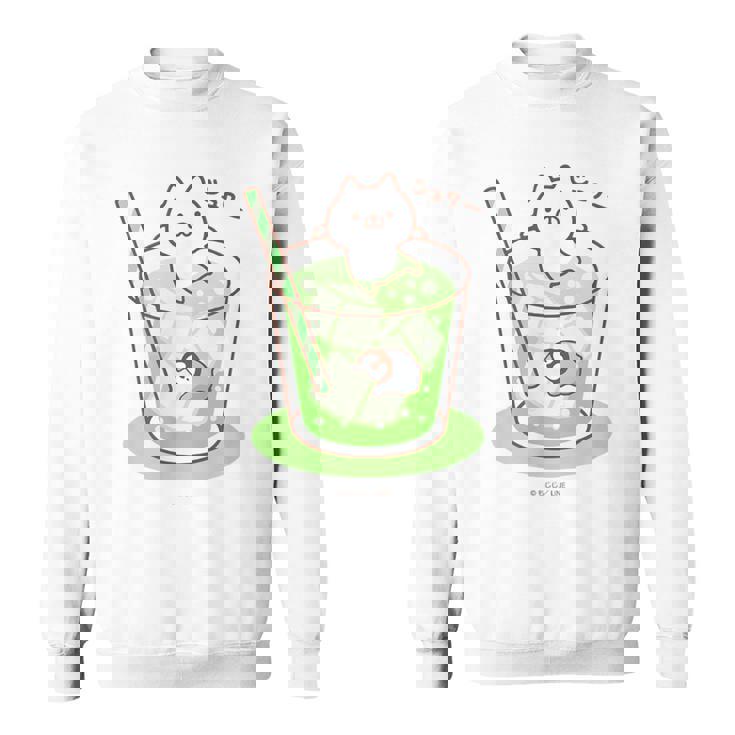 ねこぺん日和 メロンソーダ スウェットシャツ