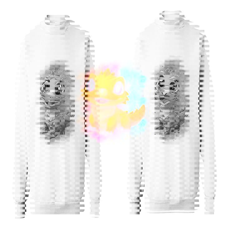 ひげを生やしたドラゴンの白い服のレインボーフラッグ スウェットシャツ