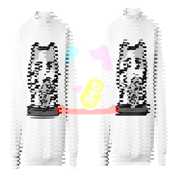 びーえするるる【Bsテレ東公式】まねきねこイラストtシャツ（ホワイト） スウェットシャツ