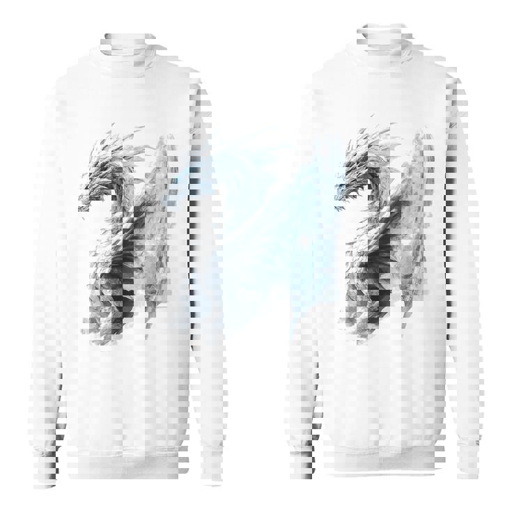 アイスドラゴン グラフィック 神話アート アイスドラゴン スウェットシャツ