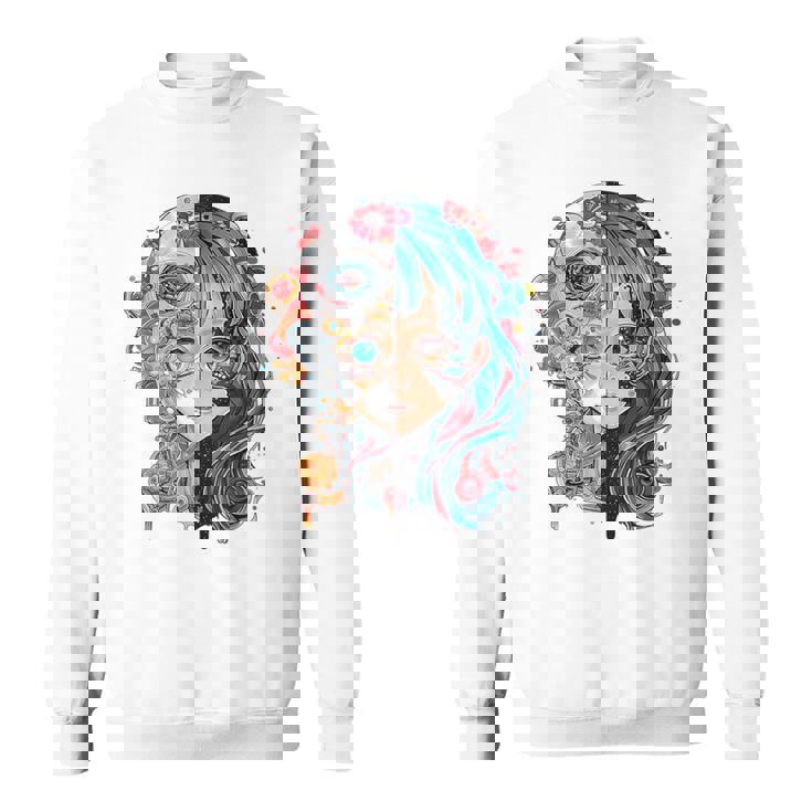 アニメ 漫画 モチーフ カラフル イラスト アニメ スウェットシャツ