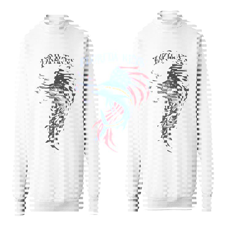 アメリカ国旗 愛国的 カジキ マーリン フロリダの鍵 スウェットシャツ