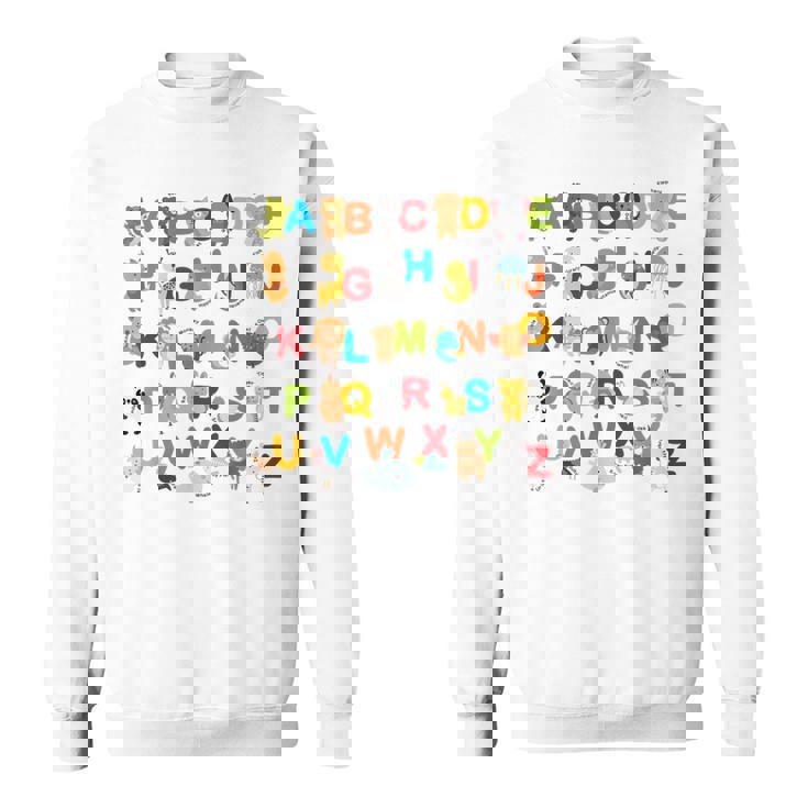 アルファベット動物学習abc キュート キッズ 教育 小道具 スウェットシャツ