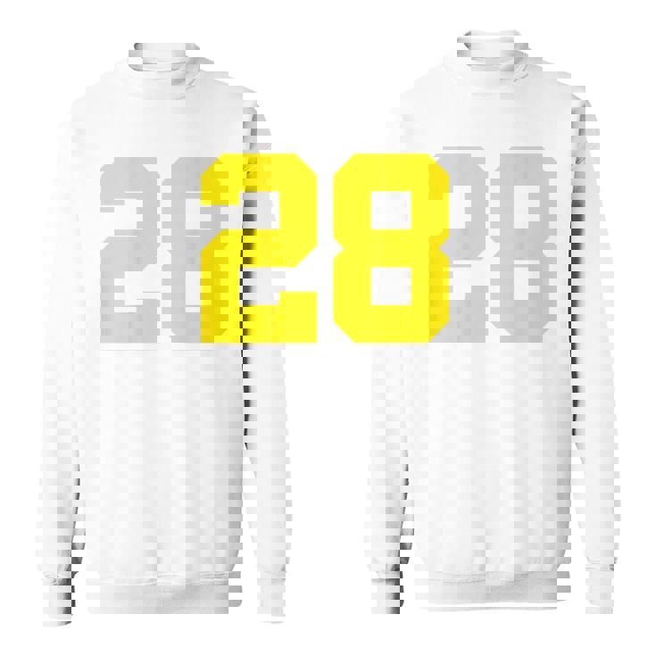 イエローナンバー28 背面 スポーツチーム ジャージ番号 スウェットシャツ
