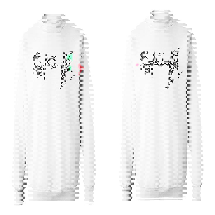 イタリアの日本の国旗 日本 イタリア ハートビート スウェットシャツ