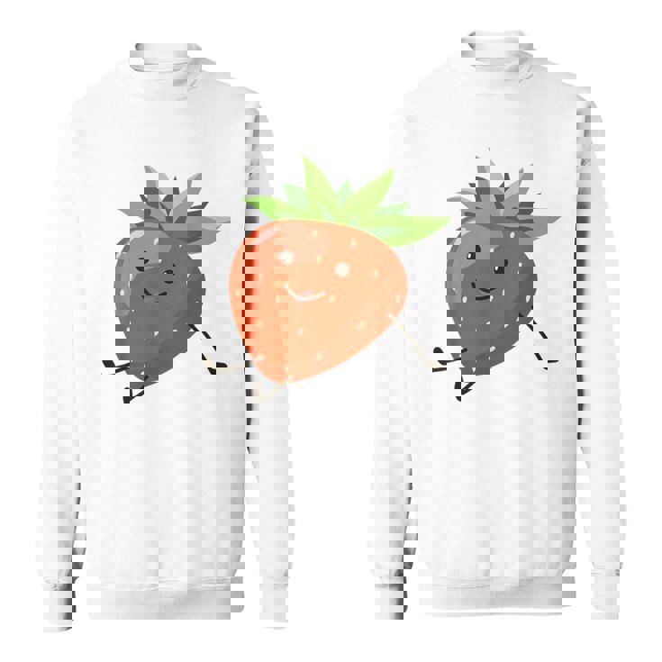 イチゴのハロウィンコスチューム かわいい怠惰なイチゴの果実 スウェットシャツ