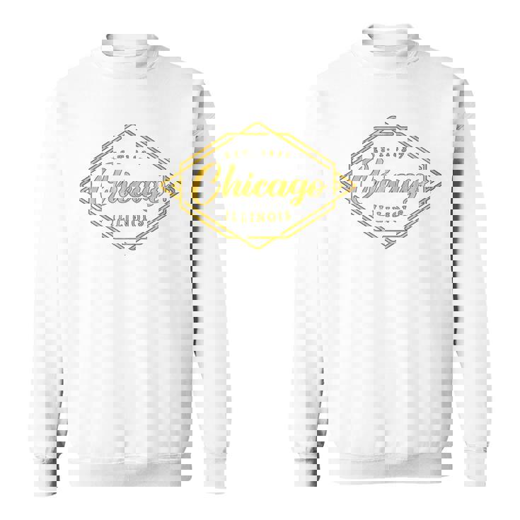 イリノイ州シカゴ-イリノイ州シカゴスタイル 長袖tシャツ スウェットシャツ