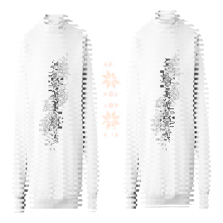 ウクライナ刺繍タトゥーローズ ウクライナの自由 スウェットシャツ