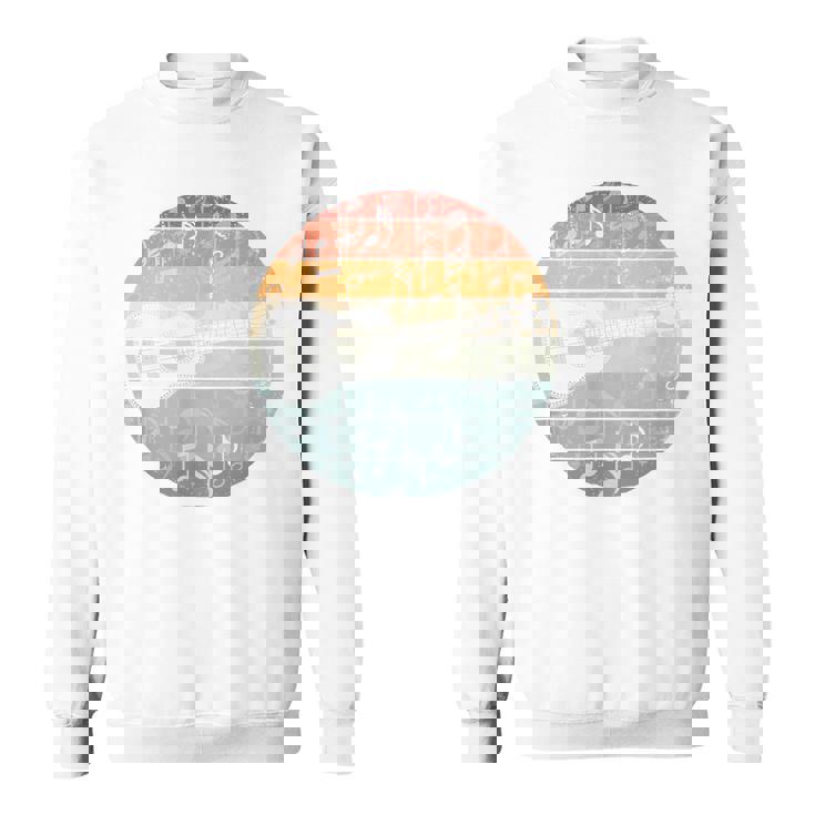 ウクレレ奏者 レトロ ウクレレ奏者 面白いウクレレ音楽 スウェットシャツ