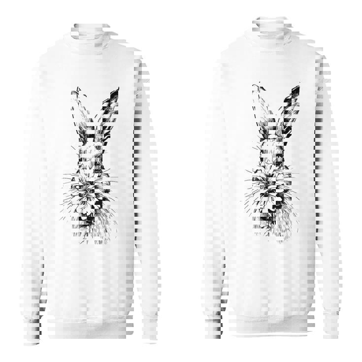 ウッドランド バニー コテージコア 花 春 素朴なイースター スウェットシャツ