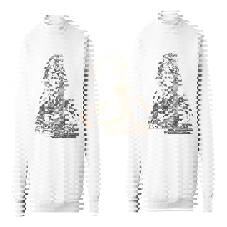 エジプト スフィンクス 神秘 ラムセス バックプリント スウェットシャツ