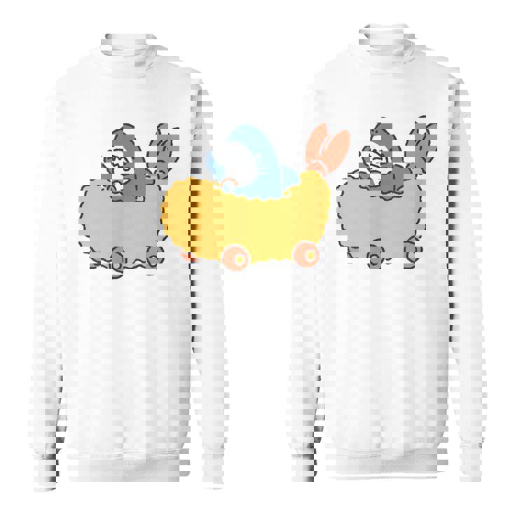 エビフライのくるまを運転するサメ スウェットシャツ