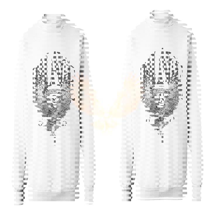 エレガントな夜フクロウ野生動物フクロウ鳥バックプリント フクロウ スウェットシャツ