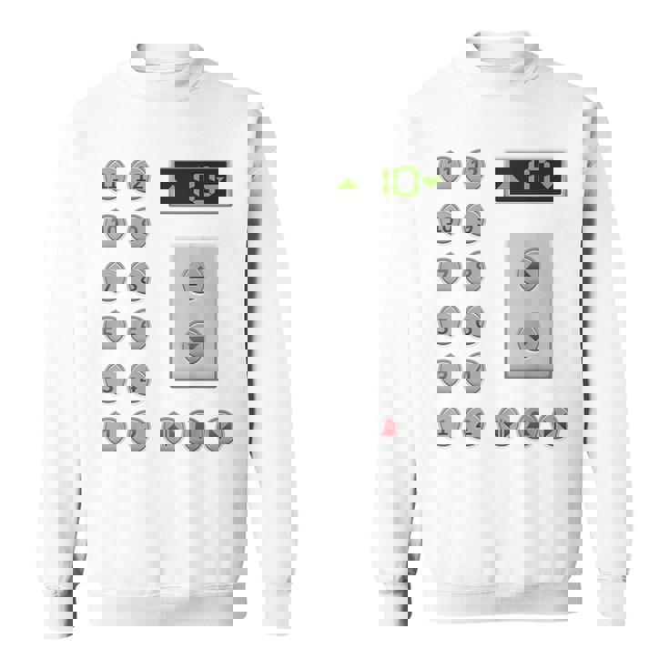 エレベーターボタン おもしろエレベーター スウェットシャツ