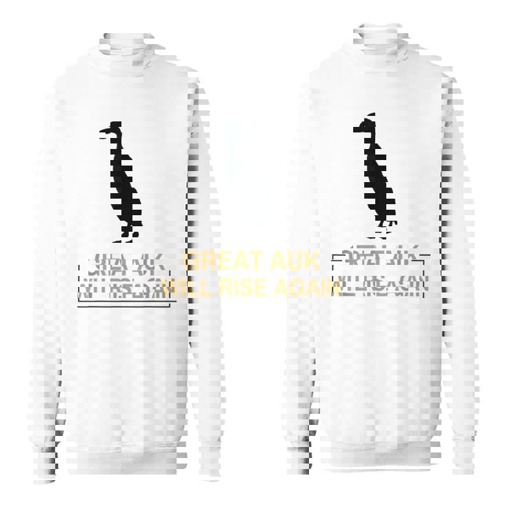 オオウミガラスは再び復活する 絶滅した飛べない鳥ペンギン スウェットシャツ