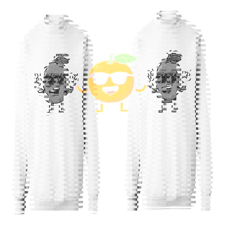 オレンジ 面白い 人間 クール シェード 腕 脚 夏 太陽 スウェットシャツ