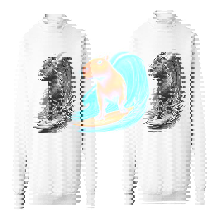 カッコイイ カピバラ サーファー サーフボード サーフィン メンズ レディース キッズ キャピー スウェットシャツ