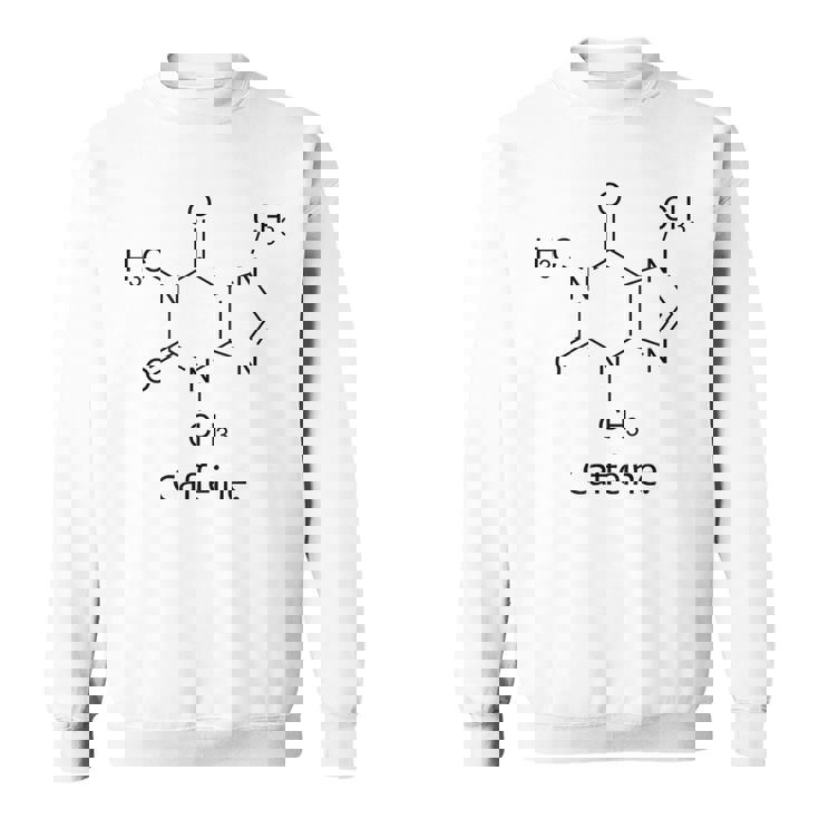 カフェインシャツ 化学構造 分子化学 コーヒー スウェットシャツ