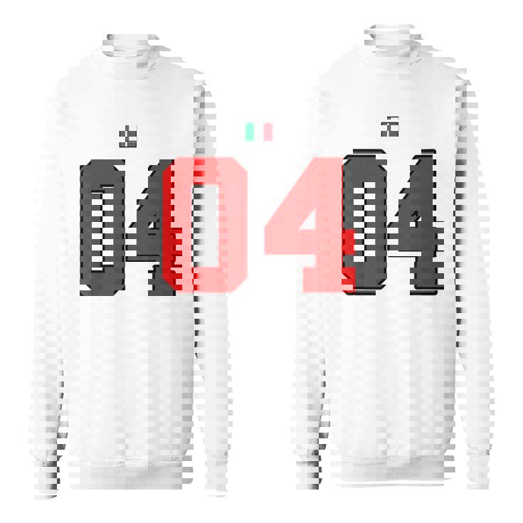 カレッジ 04 ナンバー スタイル ヴィンテージ イタリア国旗 スウェットシャツ