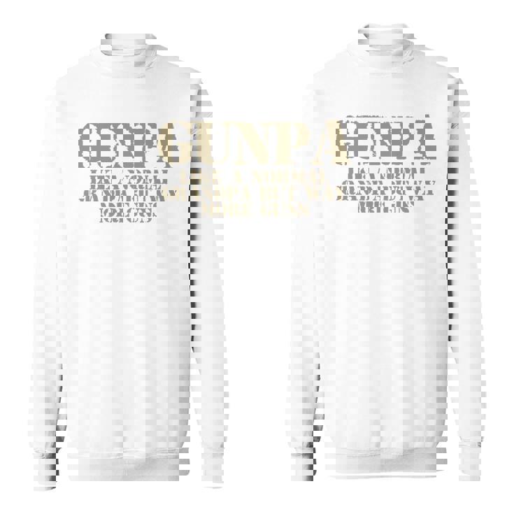 ガンパ 普通のおじいちゃん軍隊 銃好きのおじいちゃん 長袖tシャツ スウェットシャツ