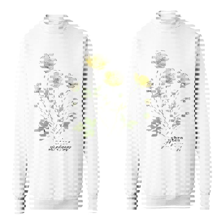 キンポウゲ 花柄 ボタニカルtシャツ ヴィンテージ 自然 野花 アート スウェットシャツ