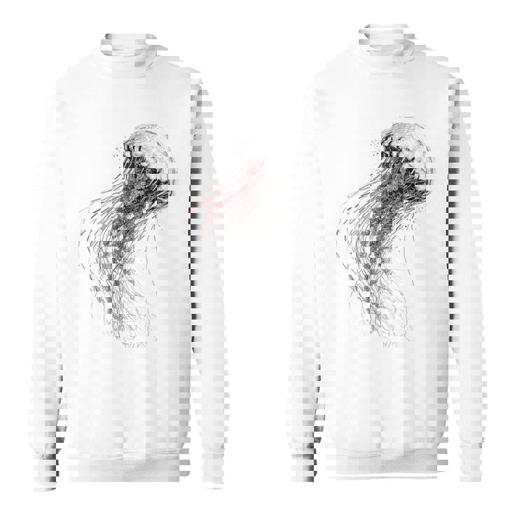 クラゲ 図面 グラフィック 動物 アート クラゲ スウェットシャツ