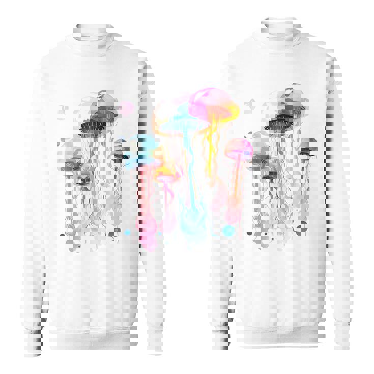クラゲ 幾何学 動物 カラフル 抽象 アート クラゲ スウェットシャツ