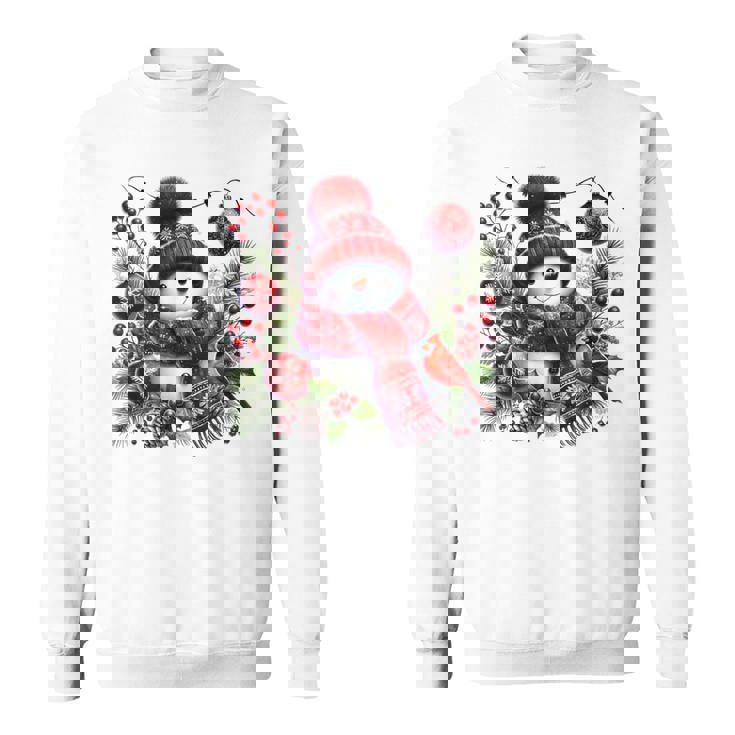 クリスマスの雪だるま スウェットシャツ