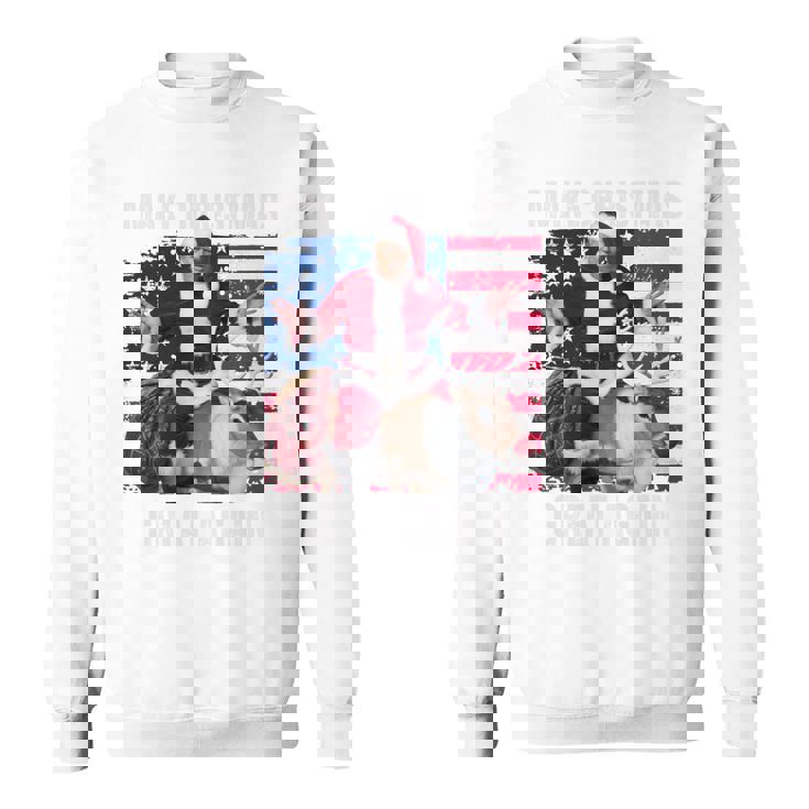 クリスマスを再び素晴らしいものにする トランプパジャマ 醜い 長袖tシャツ スウェットシャツ