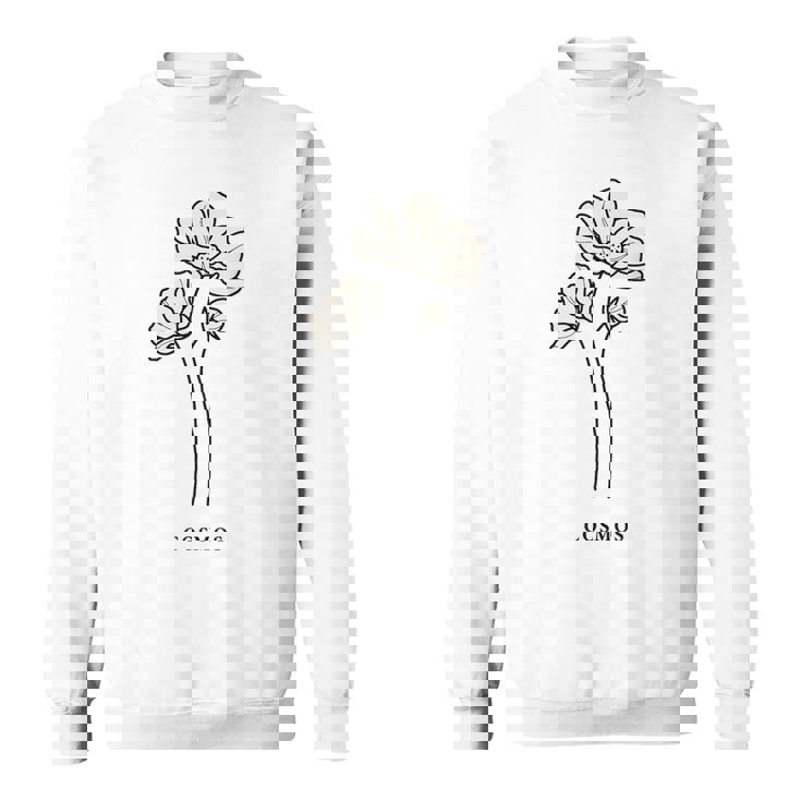 クール コスモス ボタニカル 花 かわいい コスモス 花好き スウェットシャツ