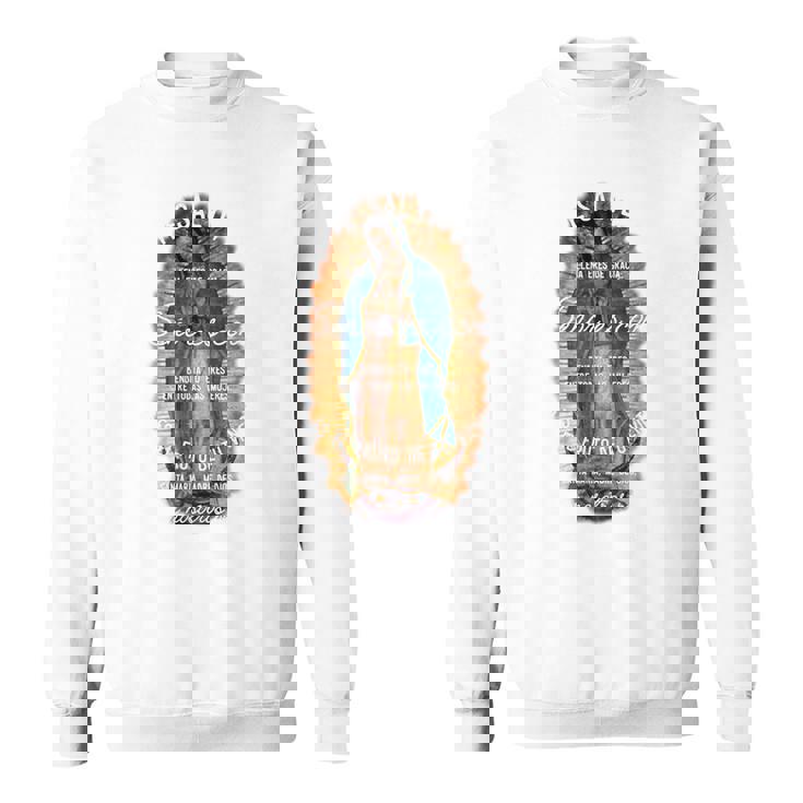 グアダルーペの聖母 カトリック アヴェ・マリア スペイン語 ヘイルマリア 長袖tシャツ スウェットシャツ