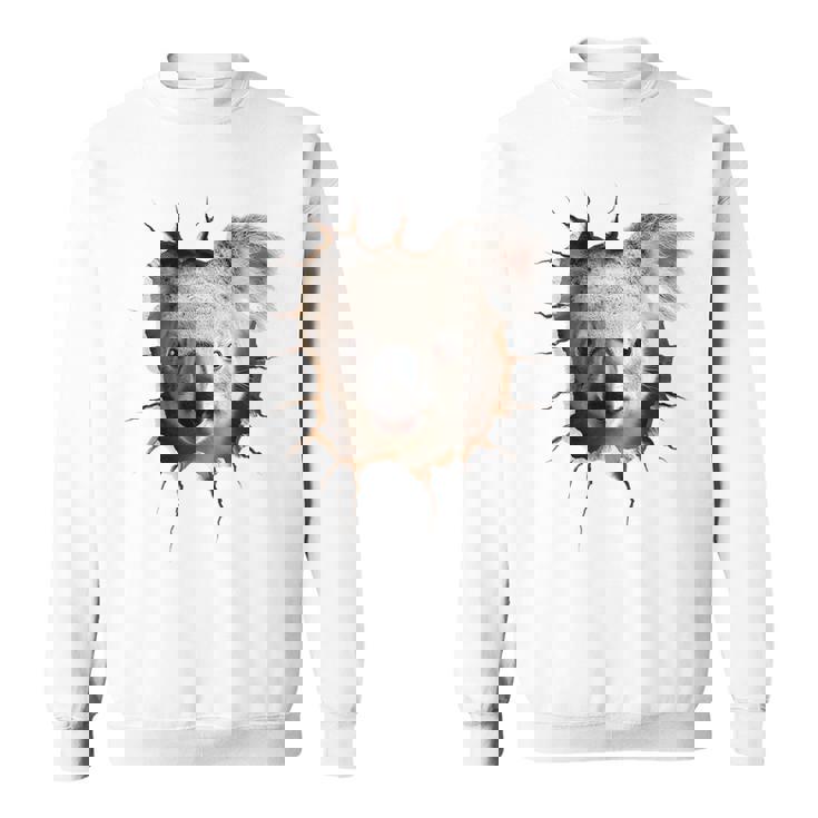 コアラ アニマル柄 動物園 ポートレート イラスト かわいい コアラ スウェットシャツ