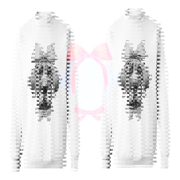 コケットボウ グレートデーン 犬 ママ ピンクリボン キュート 母の日 スウェットシャツ