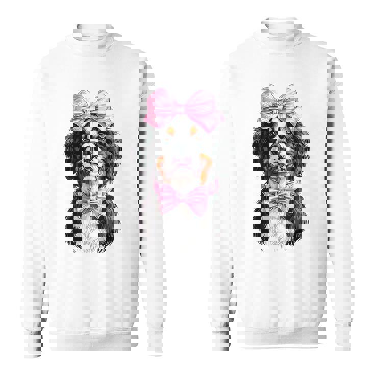 コケットボウ バーニーズマウンテンドッグ ママピンクリボンガール スウェットシャツ