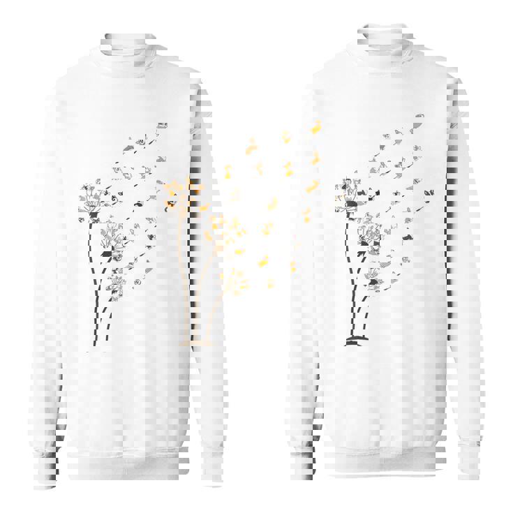 コーギー フラワー フライ タンポポ 面白い かわいい 犬好き ウェルシュ コーギー スウェットシャツ