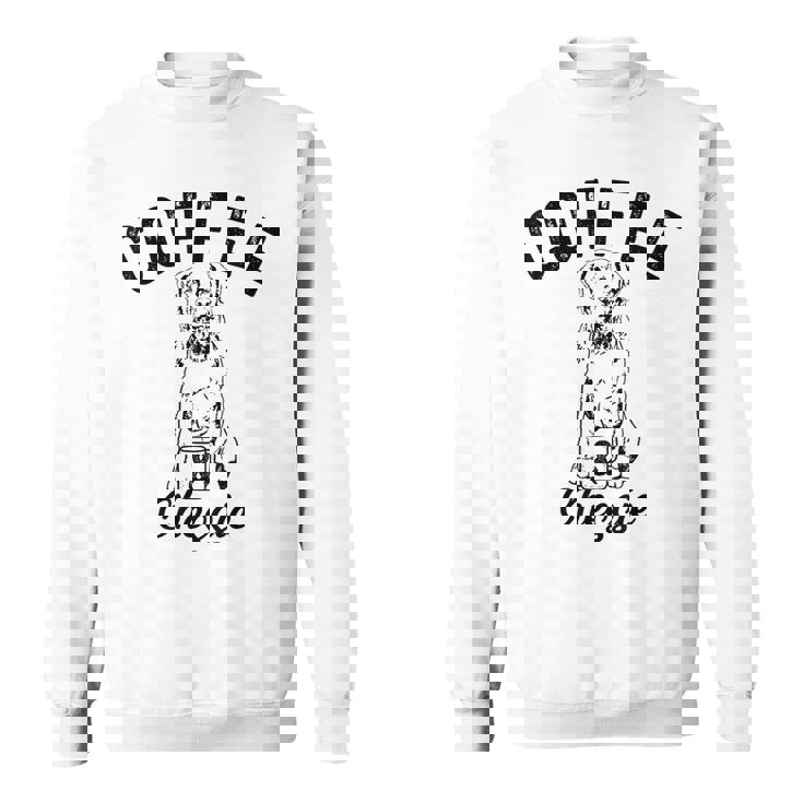 コーヒーとチェシー犬 チェサピークベイレトリーバー 子犬 スウェットシャツ