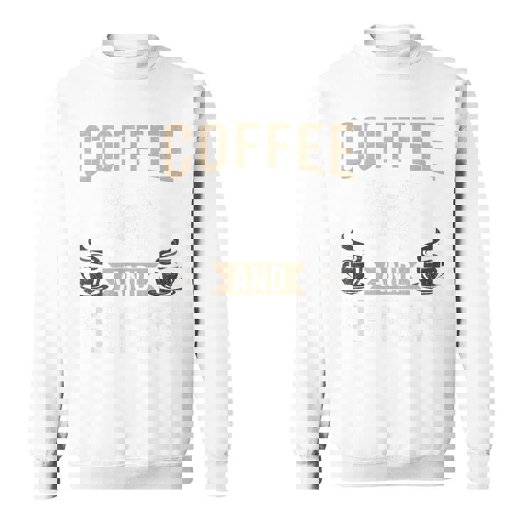 コーヒーとペキニーズ犬愛好家 スウェットシャツ
