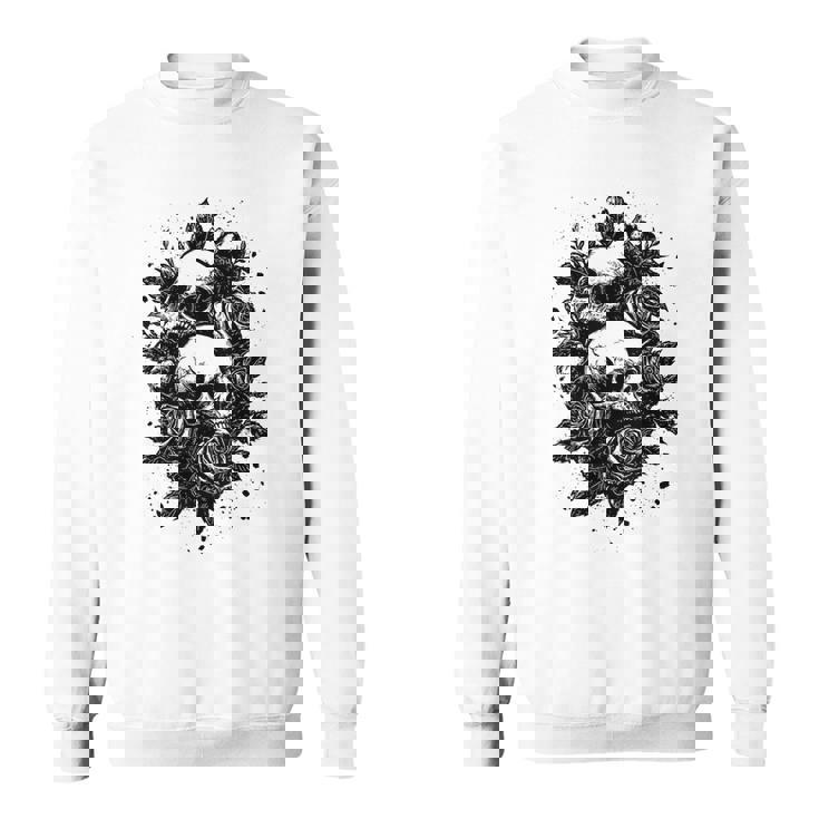ゴシック フローラル アートワーク ゴス 美的 ローズ オルタナティブ フローラル スウェットシャツ