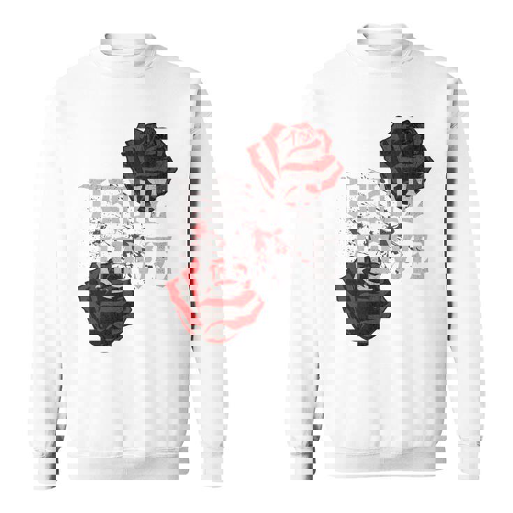 ゴシック ローズ パンク ラブ バレンタイン 学生 ロックミュージック ギグ 長袖tシャツ スウェットシャツ