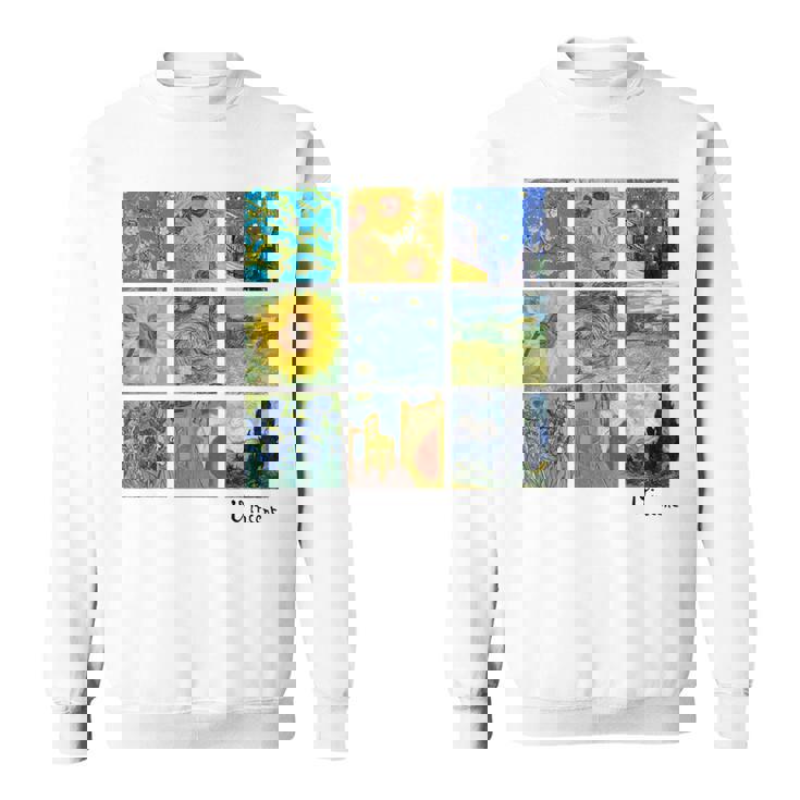 ゴッホの絵画、ひまわり、星月夜 スウェットシャツ